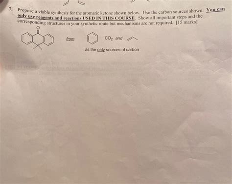 Solved Propose A Viable Synthesis For Table Synthesis For Chegg