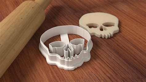 Stl File Skull Cookie Cutter 3d Printed Cookie Cutter Etsy Australia