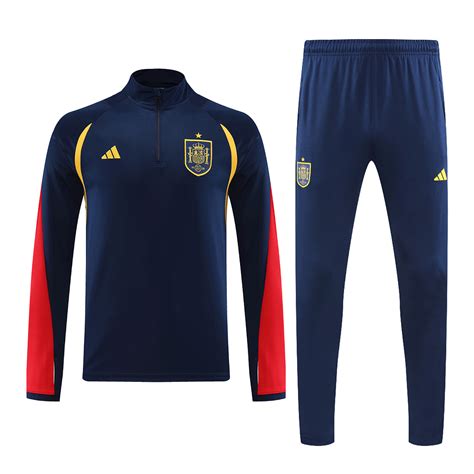 Spain 1 4 Zip Tracksuit 2022 23 Blue Gogoalshop