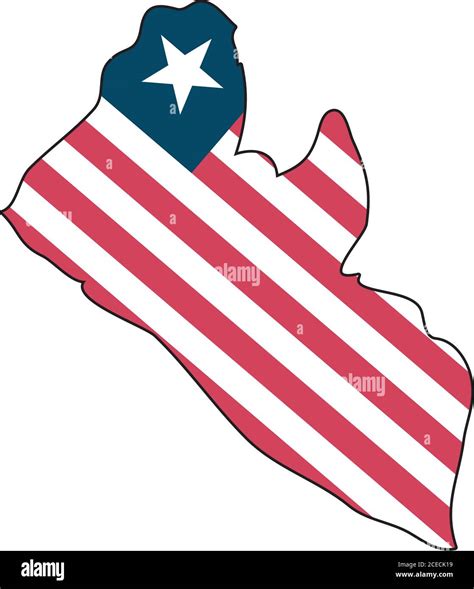 Liberia map flag Stock Vector Image & Art - Alamy