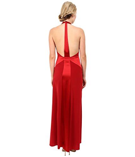 Jill Jill Stuart Womens Halter Satin Back Crepe Gown