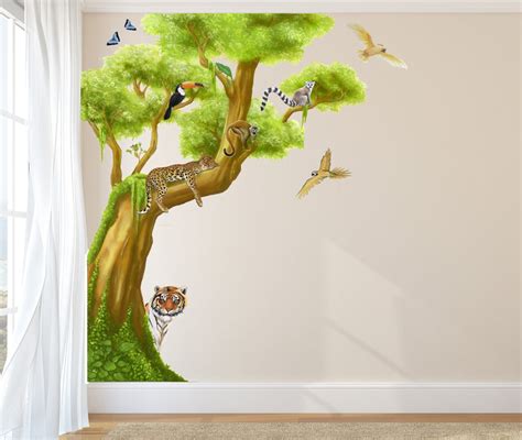 Jungle Wall Decals Jungle Wall Stickers Jungle Decals - Etsy