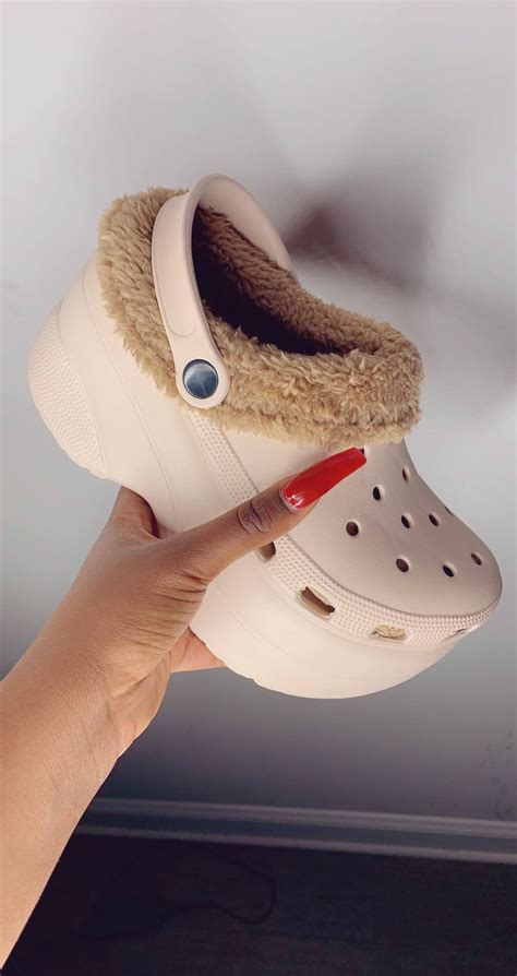 Jazzy Platform Clogs Platform Crocs Fur Lined Platforms Etsy