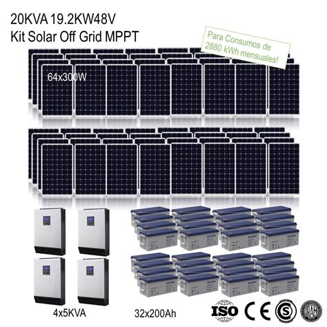 KIT MPPT 19200 Kit Solar Off Grid MPPT 20KVA 19200W48V XKit Huangcom