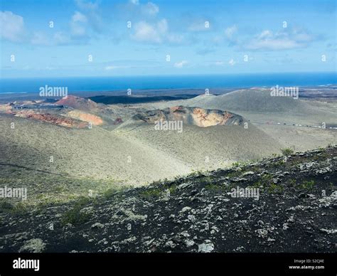 Volcano at Timanfaya national park Stock Photo - Alamy