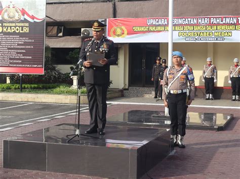 Waka Polrestabes Medan Pimpin Upacara Hari Pahlawan 10 November 2023