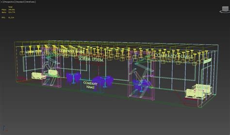 Booth Exhibition Stand Stall X M Height Cm Side Open D Model