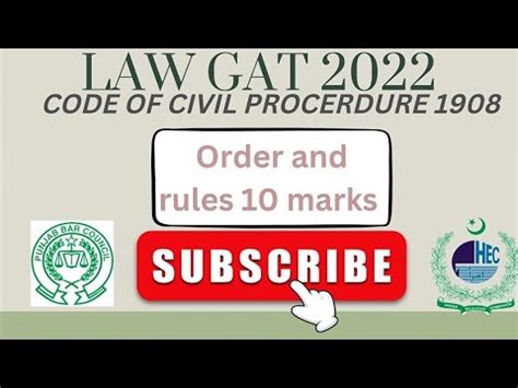 LAW GAT 2022 CPC ORDERS AND RULES 10 MARKS IMPORTANT AND REPEATED