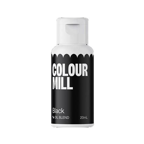 Colour Mill Barwnik olejowy do mas tłustych Black Czarny 20ml CMO20BLK