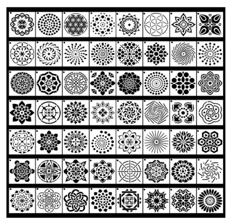 56 Mandala Dotting Painting Templates Stencils Rock Painting Etsy