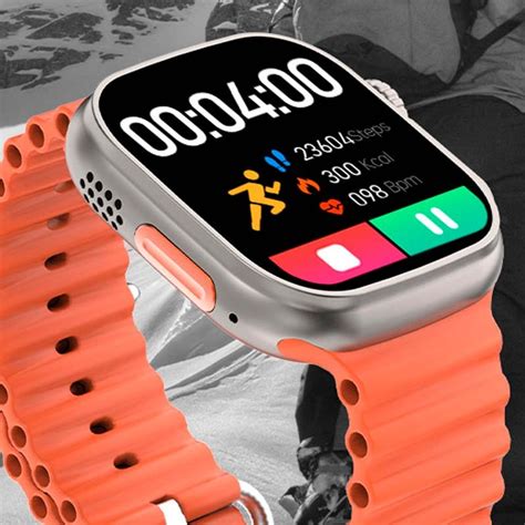 DT NO 1 DT8 Ultra Plus Laranja Smartwatch