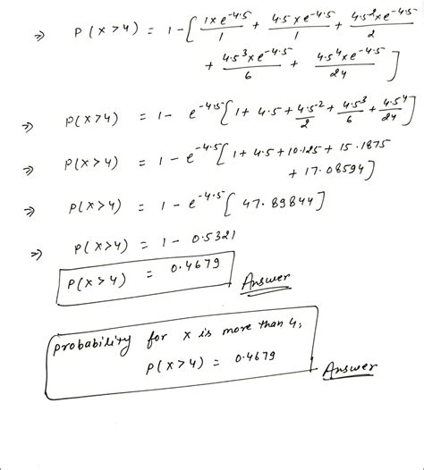 Solved If Random Variable X Has A Poisson Distribution With Mean