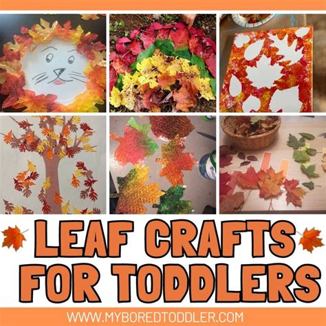 leaf crafts for toddler feature - My Bored Toddler