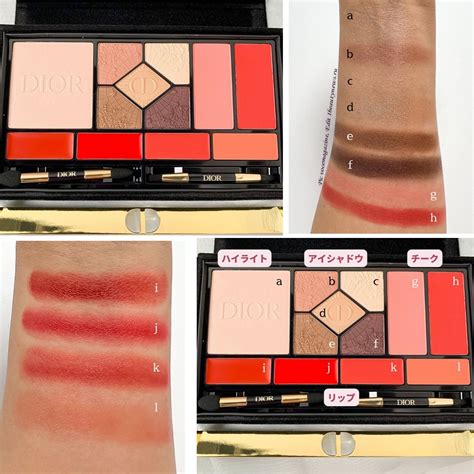 Свотчи рождественских палеток Dior The Atelier Of Dreams Palettes Christmas Holiday 2022