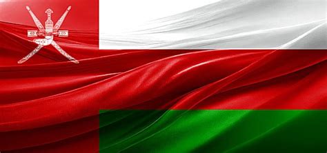 Omani National Flag Vibrant Silken Wave Texture Background, Omani ...