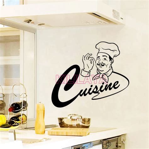 Stickers French Cuisine Chef Cuistot Vinyl Wall Decals Sticker Mural