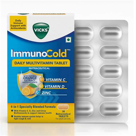 Buy VICKS IMMUNOCOLD 10S PACK DAILY MULTIVITAMIN IMMUNITY FROM COUGH