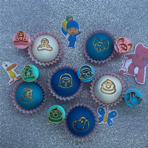 Carimbos Para Brigadeiros Confeitaria Epic Docinhos Doces Tema Pocoyo