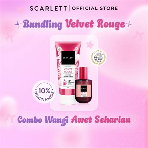 scarlett fragrance brightening bundling body serum tube velvet rouge