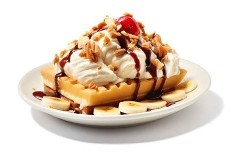 Premium AI Image | A delicious Banana split ice cream dessert with ...