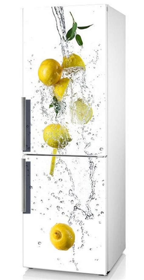 Lemons Fridge Decals Fridge Wraps Fridge Stickers Fruit Fridge Wraps