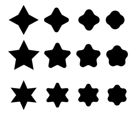 Premium Vector | Black Vectors Star Shapes