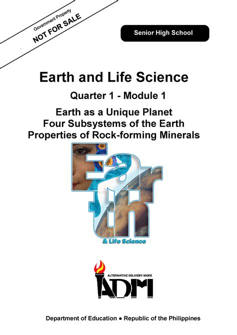 Earthand Life Sci 12 Q1 Mod1 Unique Planet Four Subsystems Of The Earth