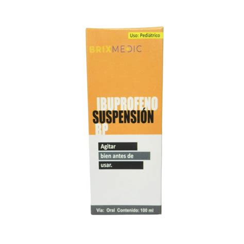 IBUPROFENO 100 MG 5 ML BP SUSPENSIÓN ORAL DE USO PEDIÁTRICO Brix