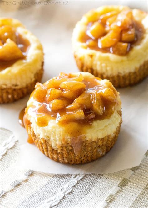 Mini Caramel Apple Cheesecakes The Girl Who Ate Everything Mini Caramel Apples Caramel