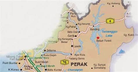 Malaysia State City Town And Place To Visit Perak Map