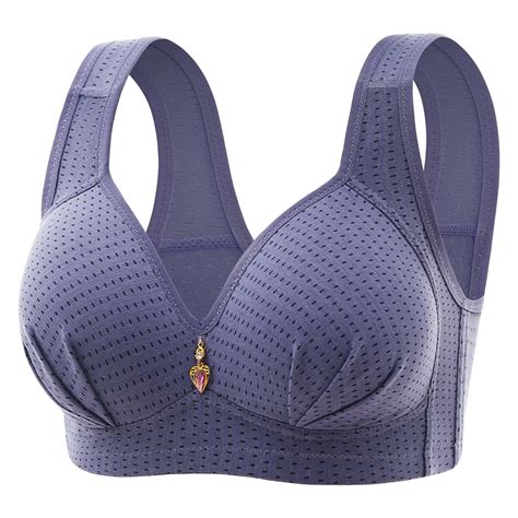 Mallwal Plus Size Sports Bras For Women Padded Bra Feature V Neck Longline Bra Style W 697 Blue