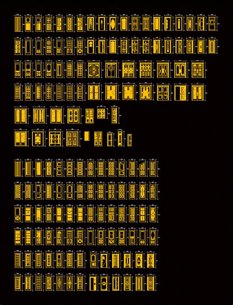 Puertas En DWG Librería CAD