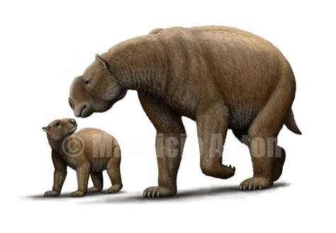 Diprotodon By Mauricio Anton Prehistoric Wildlife Prehistoric