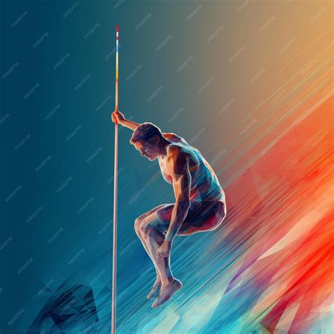 Premium Photo | Pole vault olympic athlete competing