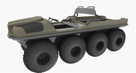 3d 8 Wheel Amphibious Argo