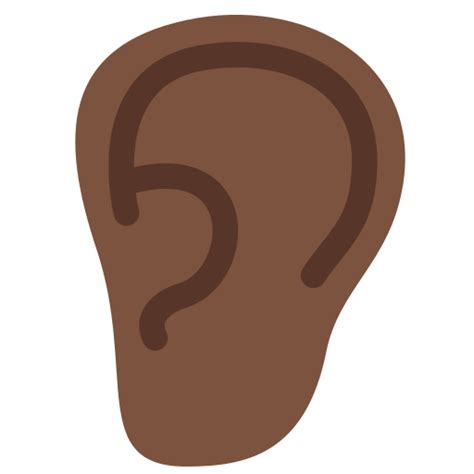 👂🏿 Ear Emoji with Dark Skin Tone Meaning with Pictures: from A to Z