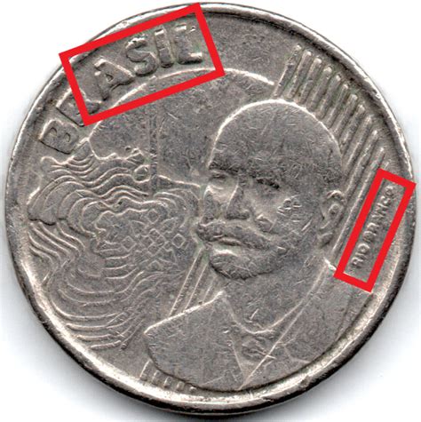 Numis Market 2001 50 Centavos ERRO Duplicação Moeda Brasil