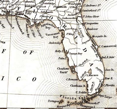 Map of Florida, 1835