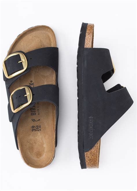 Klapki Damskie Czarne Birkenstock Arizona Big Buckle Lenb Sneaker