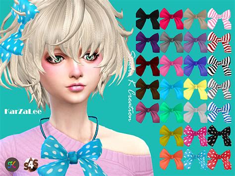 Bow Set Sims 4 Headwear