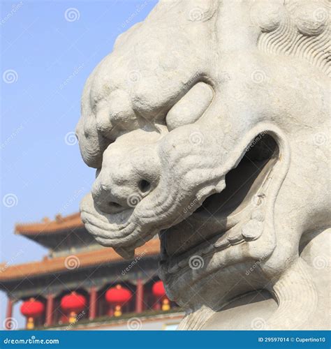 Stone Lion Stock Photo Image Of Building City Majestic 29597014