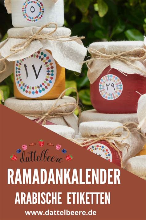 Etiketten Arabische Zahlen Dattelbeere De Ramadandekoration