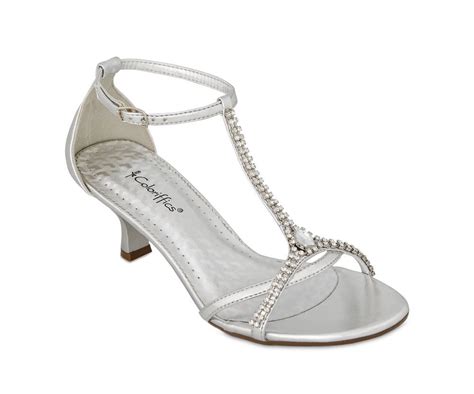 Silver Metallic Rhinestone Low Heel Dress Bridal Wedding Shoes Q7y2 Silver Low Heels Silver