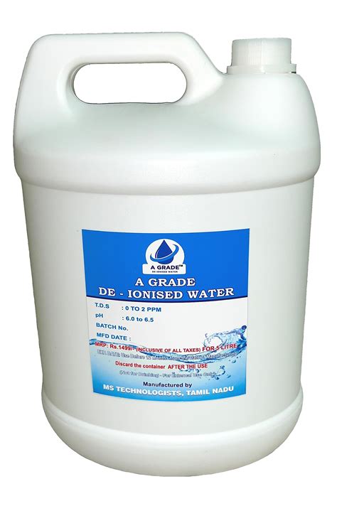 Buy A GRADE Distilled Water H2O Pure Di Ionised Distilled Water For