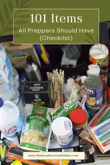 Checklist of 101 Things All Preppers Should Have - Modern Survival Online