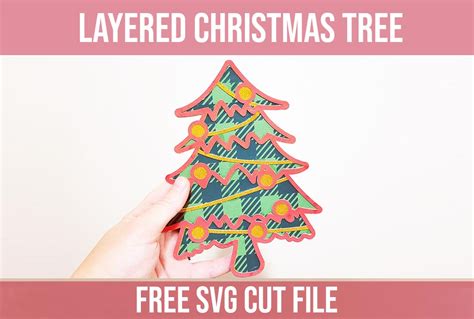 Layered Christmas Tree Free SVG Craft With Catherine