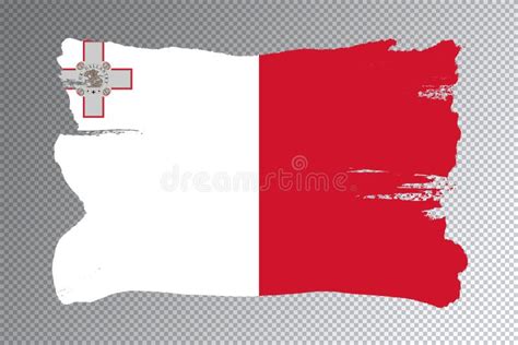 Bandera Malta Derribar Derrame Bandera Nacional Stock de ilustración