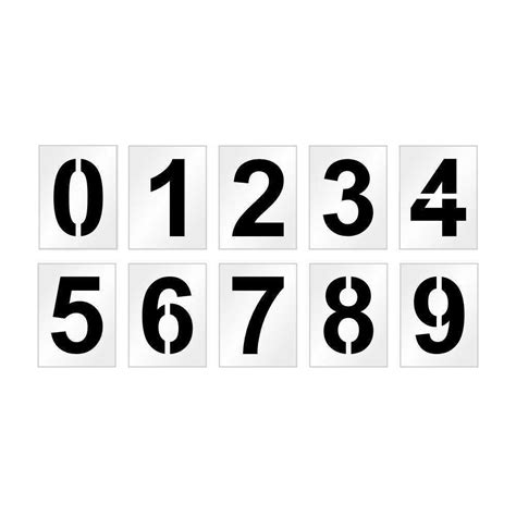 Molde Numeros 0 A 9 - Molde gabarito para pintura de números 0 a 9 - Sinal Center - Empresa ...