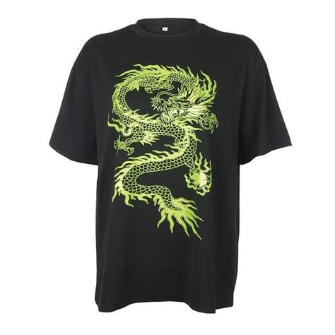 Dragon Print Oversized Tshirt Free From Label Oversized Graphic Tee