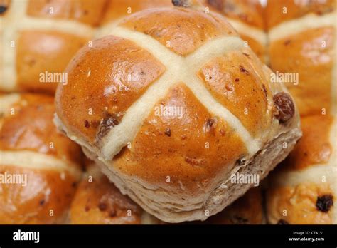 A Still Life Image Of Hot Cross Buns Stock Photo Alamy